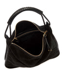 PAZ SHOULDER BAG in Black Suede shoulder bag Kendall Conrad   