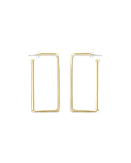 RECTANGLE HOOP EARRINGS jewelry, Kendall Conrad Gold Plated  