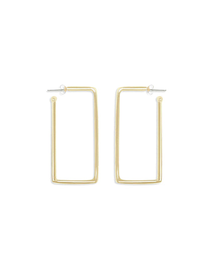 RECTANGLE HOOP EARRINGS jewelry, Kendall Conrad Gold Plated  
