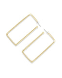 RECTANGLE HOOP EARRINGS jewelry, Kendall Conrad Solid Brass  