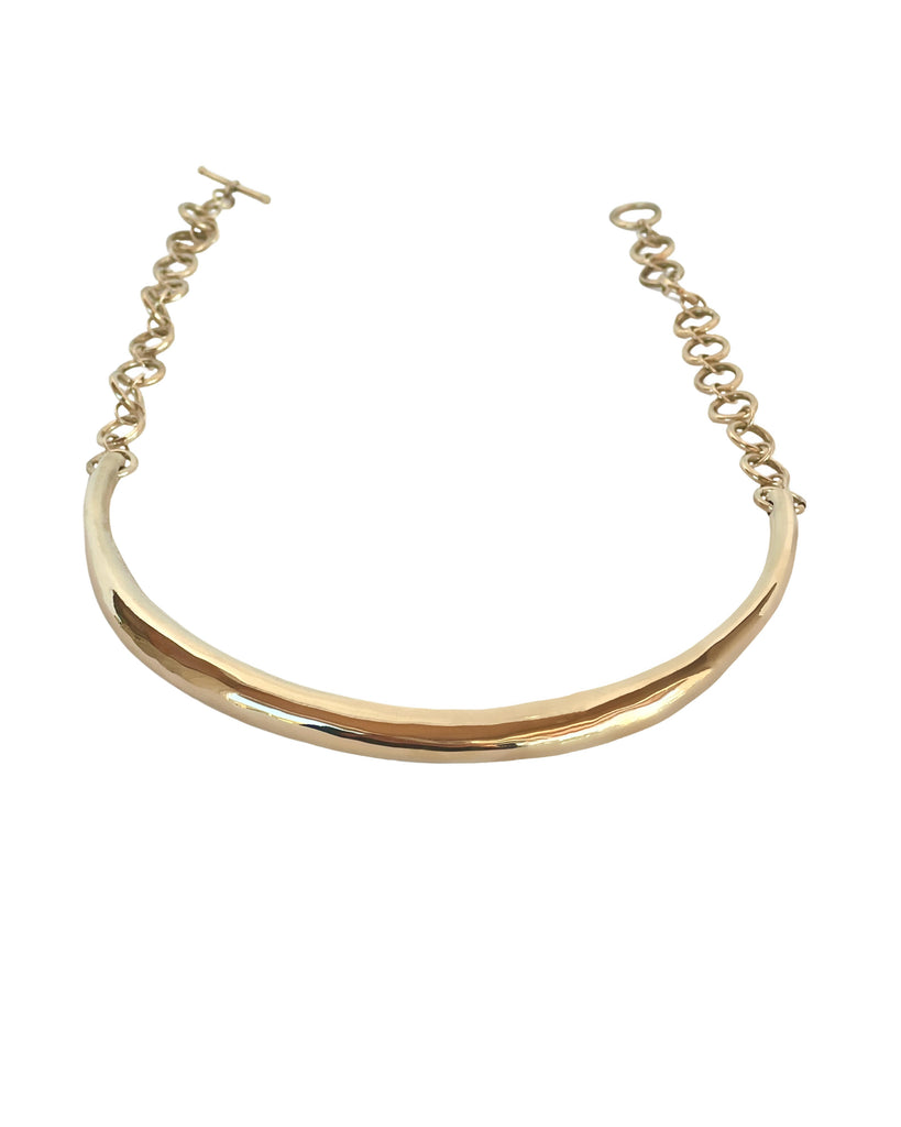 ROUNDED ARC CHAIN COLLAR NECKLACE necklace Kendall Conrad Brass  