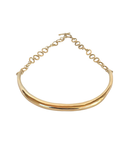 ROUNDED ARC CHAIN COLLAR NECKLACE necklace Kendall Conrad Gold Plated  