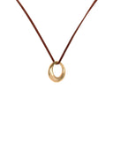 ROUNDED RING I PENDANT Charms & Pendants Kendall Conrad Gold Plated Natural Brown 