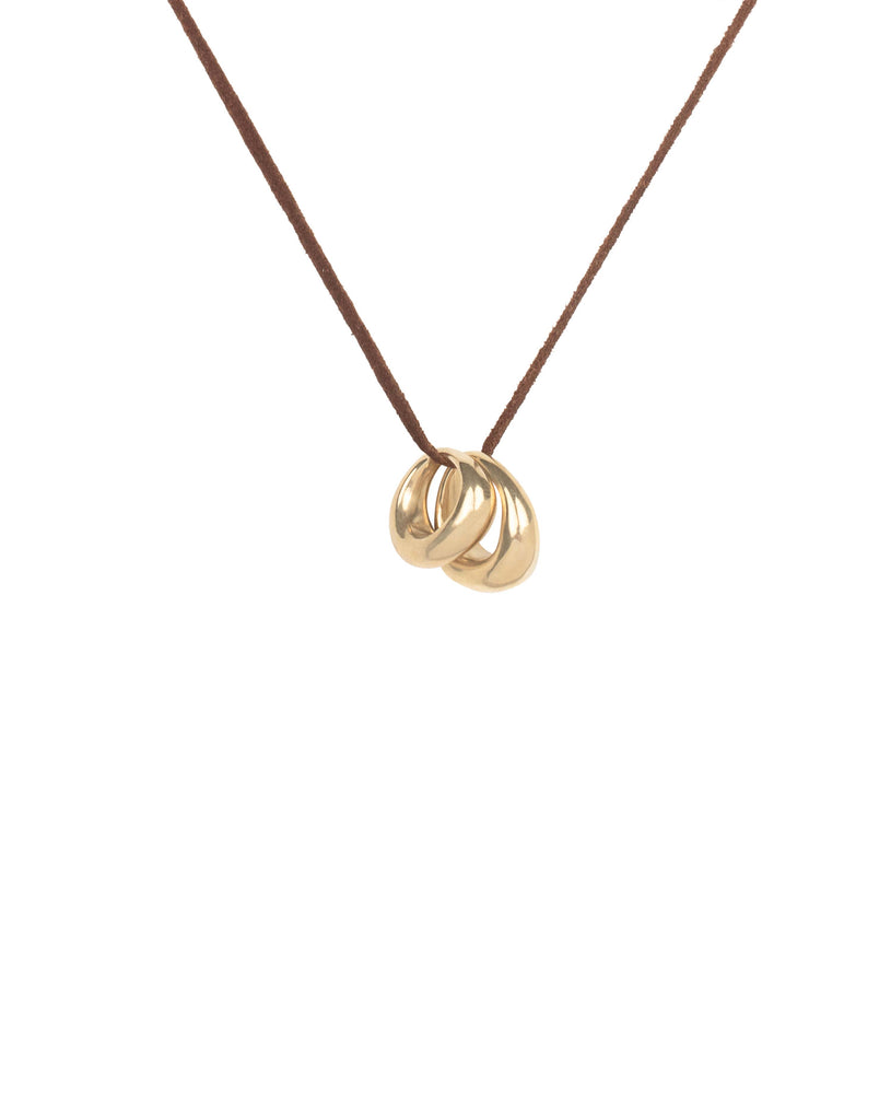 ROUNDED RING I PENDANT Charms & Pendants Kendall Conrad Brass Natural Brown 