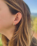 SQUARE HUGGIE HOOP EARRINGS in 18K Gold Filled earrings Kendall Conrad   