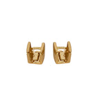 SQUARE HUGGIE HOOP EARRINGS in 18K Gold Filled earrings Kendall Conrad   