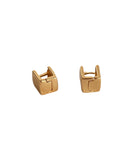 SQUARE HUGGIE HOOP EARRINGS in 18K Gold Filled earrings Kendall Conrad   