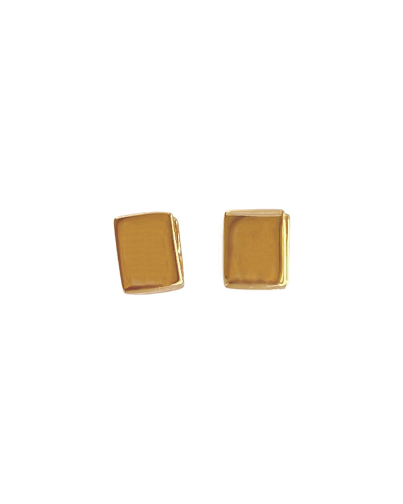 SQUARE HUGGIE HOOP EARRINGS in 18K Gold Filled earrings Kendall Conrad   