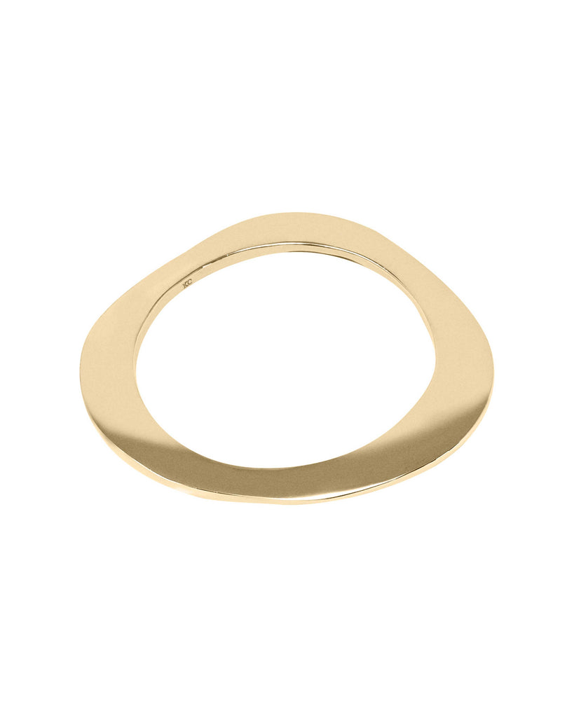 TAPERED WIDE BANGLE jewelry, Kendall Conrad Brass  
