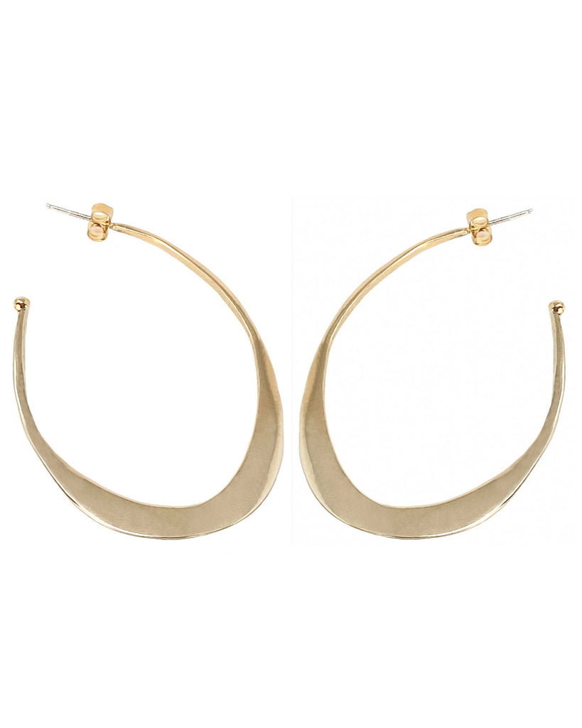 TAPERED I HOOP EARRINGS new jewelry arrivals, Kendall Conrad Brass  