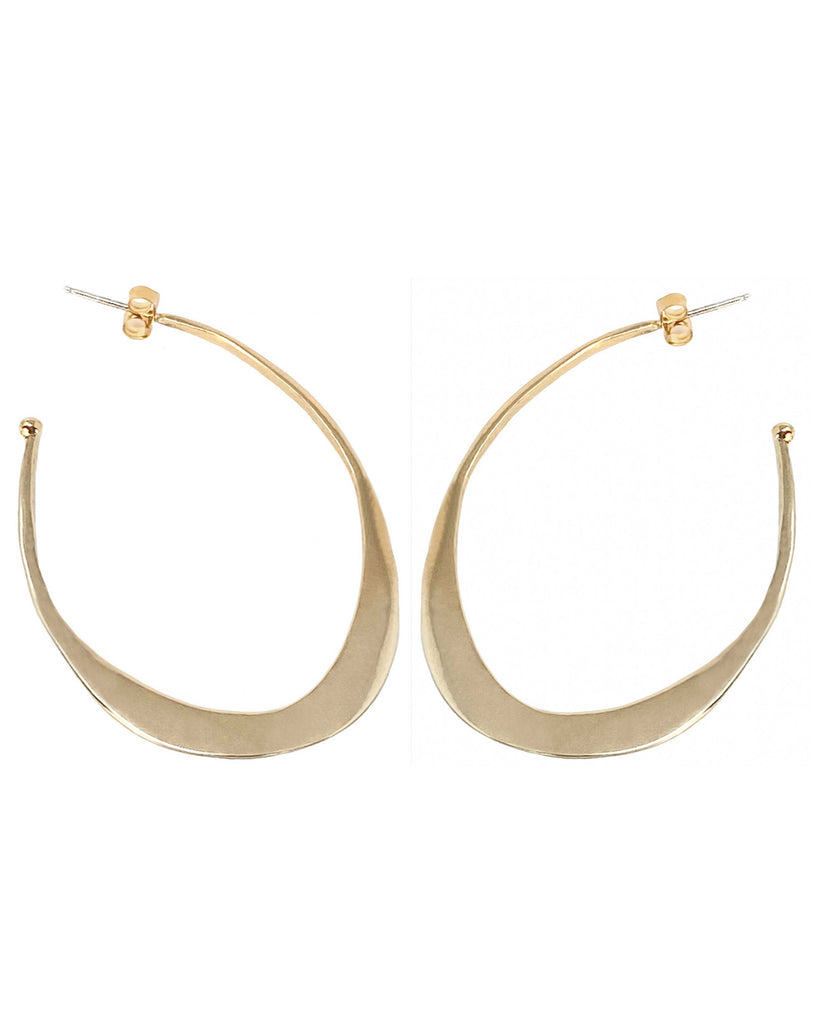 TAPERED I HOOP EARRINGS new jewelry arrivals, Kendall Conrad Brass  