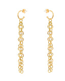CHAIN TASSEL HOOP EARRINGS new jewelry arrivals, Kendall Conrad Gold Plated  
