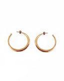 THICK ROUNDED HOOP EARRINGS jewelry, Kendall Conrad Medium Brass 