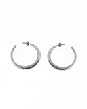 THICK ROUNDED HOOP EARRINGS jewelry, Kendall Conrad Medium Sterling Silver 