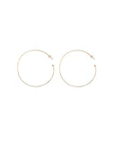 THIN HOOP EARRINGS jewelry, Kendall Conrad 1.5" Gold Plated 