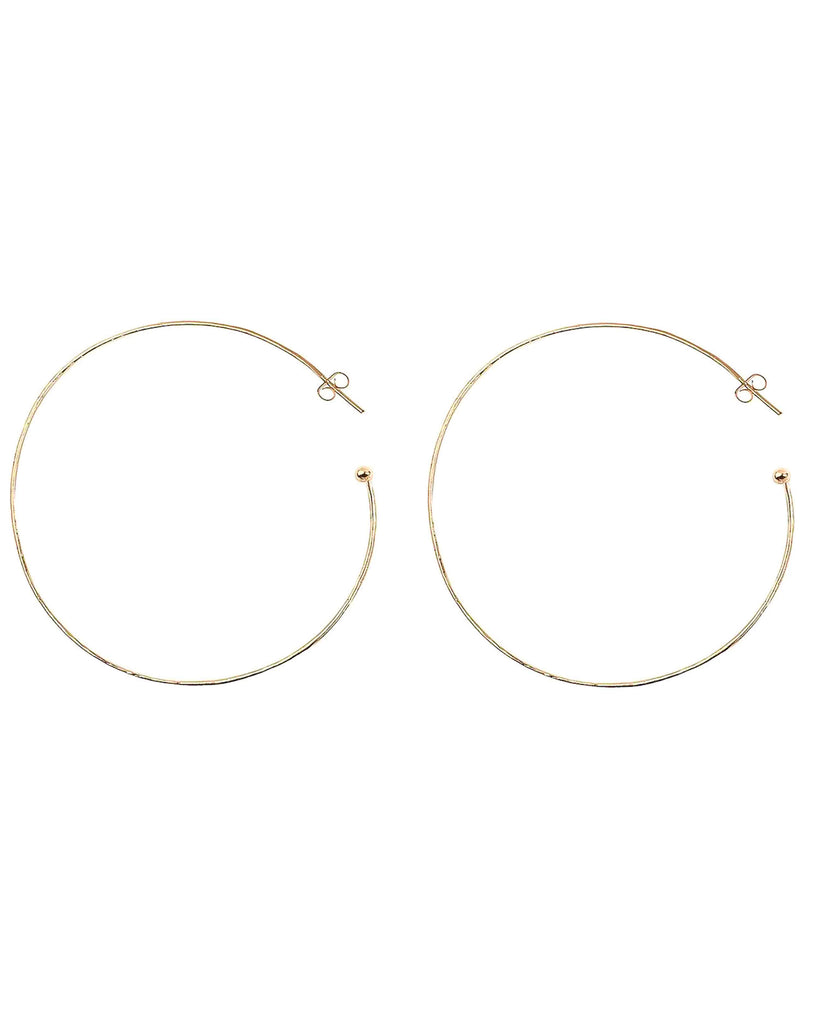 THIN HOOP EARRINGS jewelry, Kendall Conrad 2.5" Gold Plated 