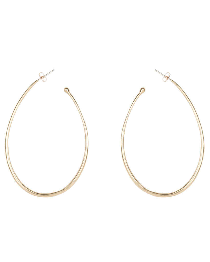 ROUNDED III HOOP EARRINGS jewelry, Kendall Conrad Brass  