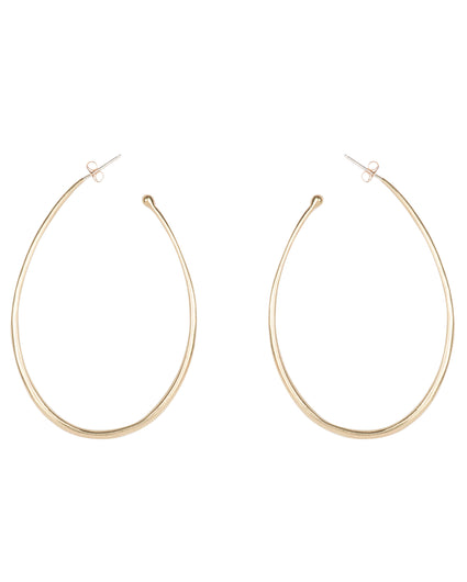 ROUNDED III HOOP EARRINGS jewelry, Kendall Conrad Brass  