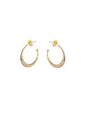 THIN ROUNDED HOOP EARRINGS  Kendall Conrad Solid Brass  