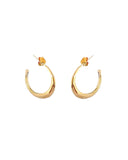 THIN ROUNDED HOOP EARRINGS  Kendall Conrad Gold Plated  