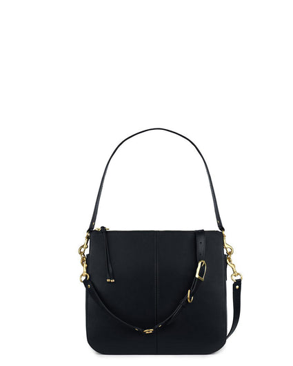 TRIANA MESSENGER BAG in Black Napa messenger bag Kendall Conrad   