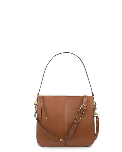 TRIANA MESSENGER BAG in Sienna Napa messenger bag Kendall Conrad   