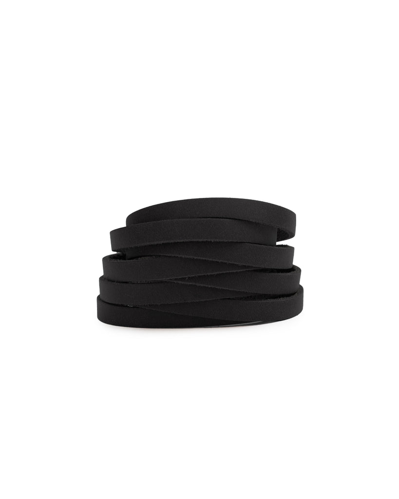 VAQUERA 4 STRAP CUFF in Black Napa leather bracelet Kendall Conrad   