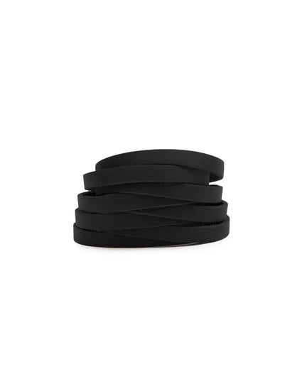 VAQUERA 4 STRAP CUFF in Black Napa leather bracelet Kendall Conrad   