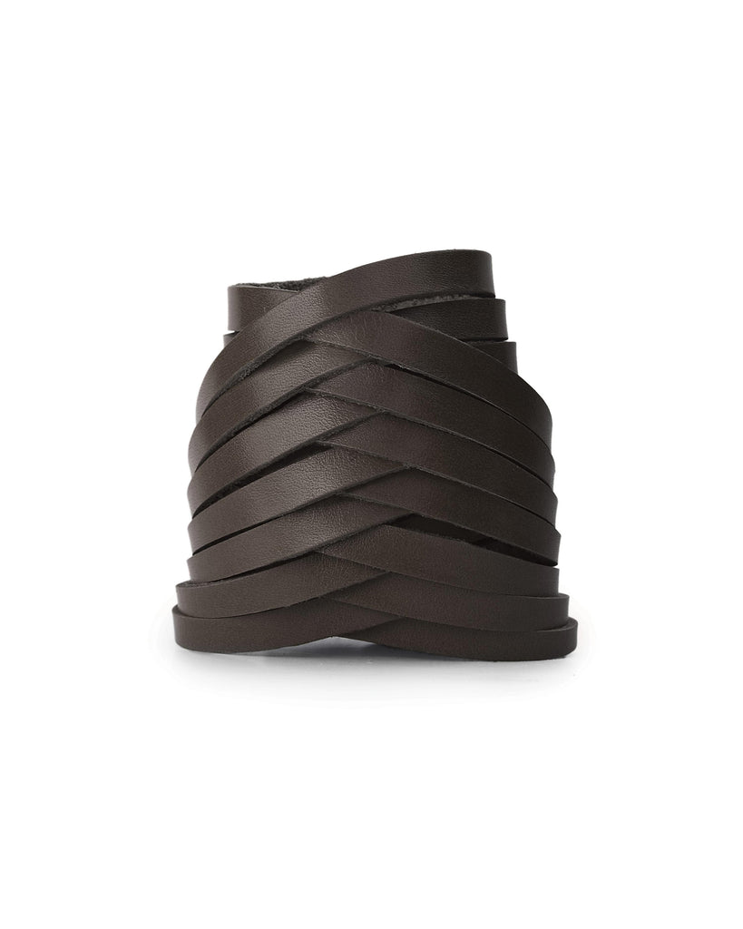VAQUERA CUFF in Chocolate Napa leather Kendall Conrad   
