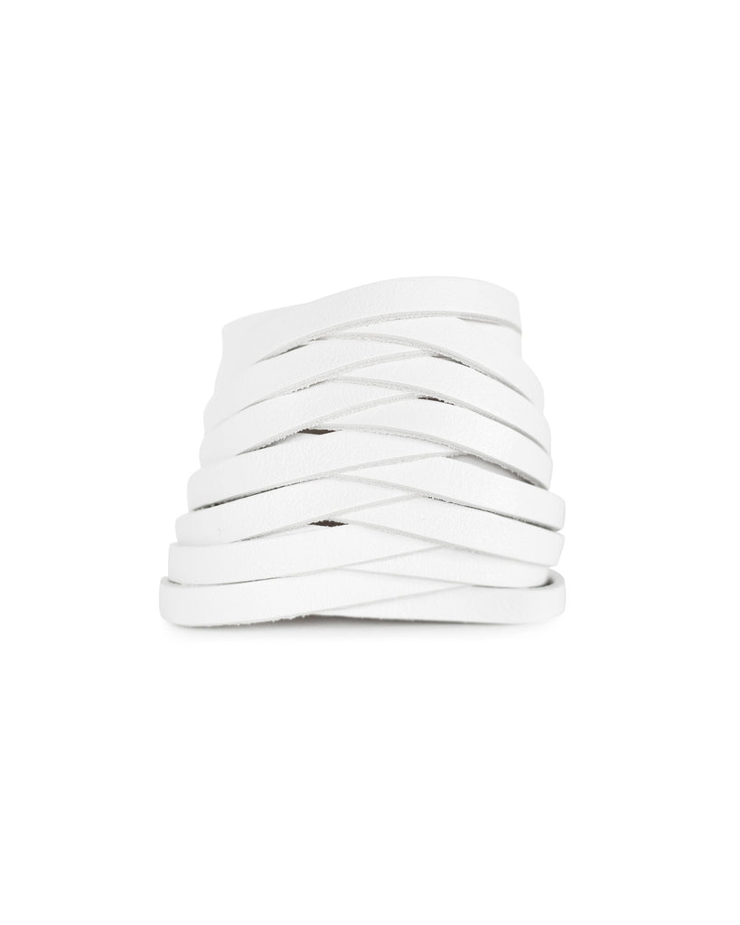 VAQUERA CUFF in White Napa leather cuff Kendall Conrad   