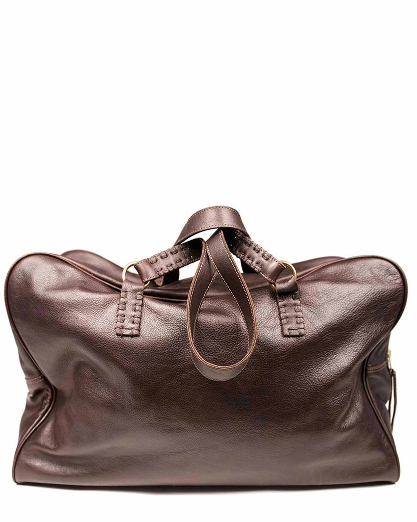 VIAJERO WEEKENDER BAG in Umber Napa leather, travel Kendall Conrad   