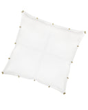 ALMOHADA in White Latigo leather pillow Kendall Conrad   